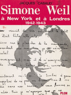 cover image of Simone Weil à New York et à Londres